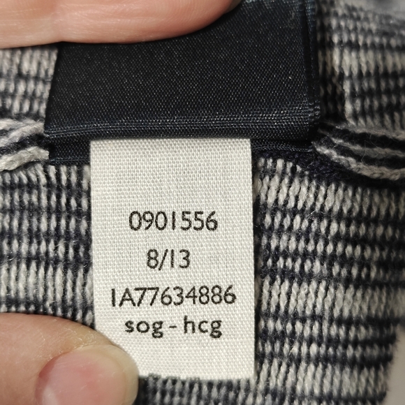 Tommy Hilfiger Wool Dress Size Small Geometric Navy Blue Collared - Picture 6 of 7